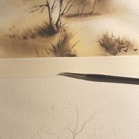 stage aquarelle: l'arbre et l'eau